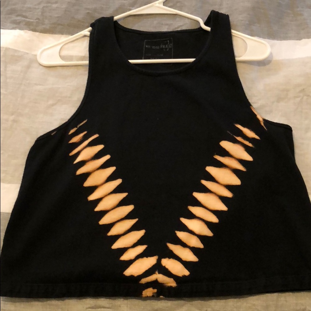 Black Free People tie dye Tank